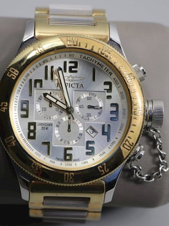 INVICTA RUSSIAN DIVER #4159 OFFSHORE MENS SWISS MADE 52MM TACHYMETER WATCH RARE - Picture 2 of 11